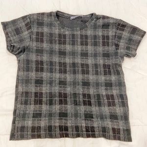 plaid crop top